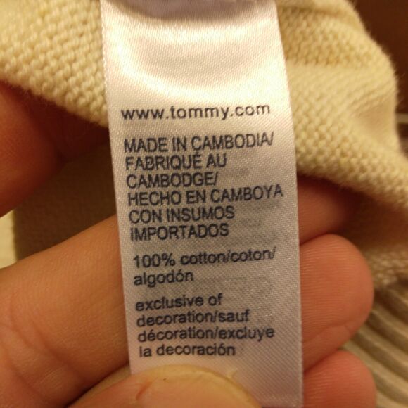 Tommy Hilfiger sweater mens XL XLarge ivory christmas fairs isle large flag - Picture 8 of 9